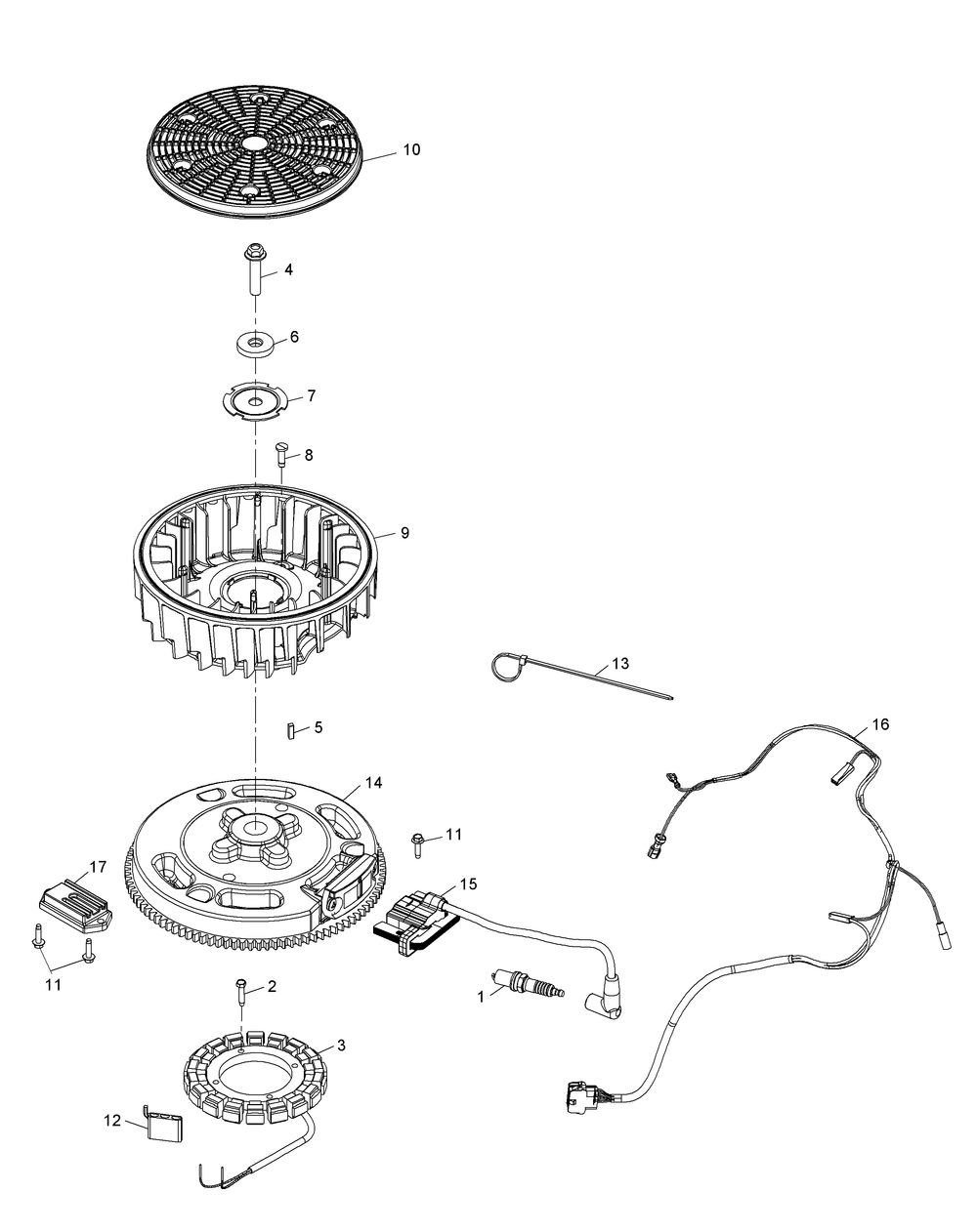 Kohler Zt730-3011 Ignition And Electrical Diagram and Parts List for Z-FORCELZ48 (53ATDAGB-53ATDAGB050)(2015) Cub Cadet Lawn Tractor